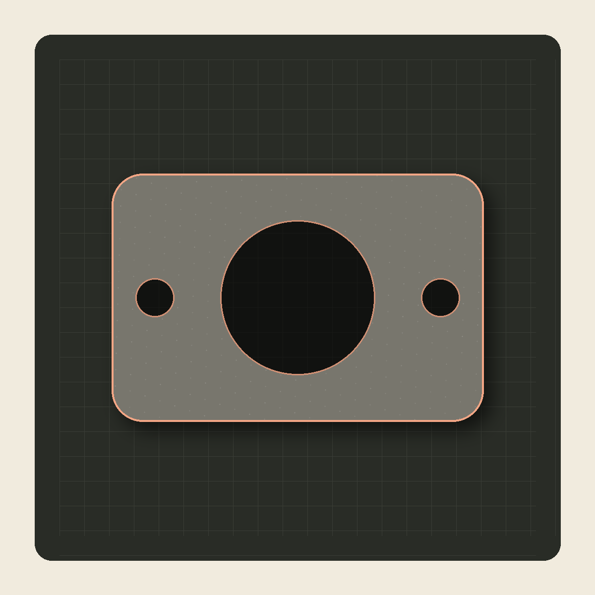 Illustration of the Two-bolt carburetor-style gasket starting geometry